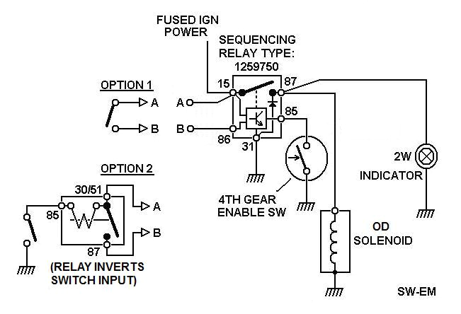 od wiring 4 based on wiring as shown in reference wiring diagram below option 1 shown with a momentary contact switch where both contacts are isolated and