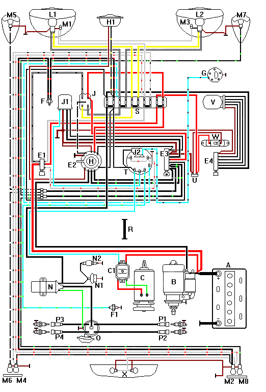 thesamba com vw thing wiring diagramswiring works colors