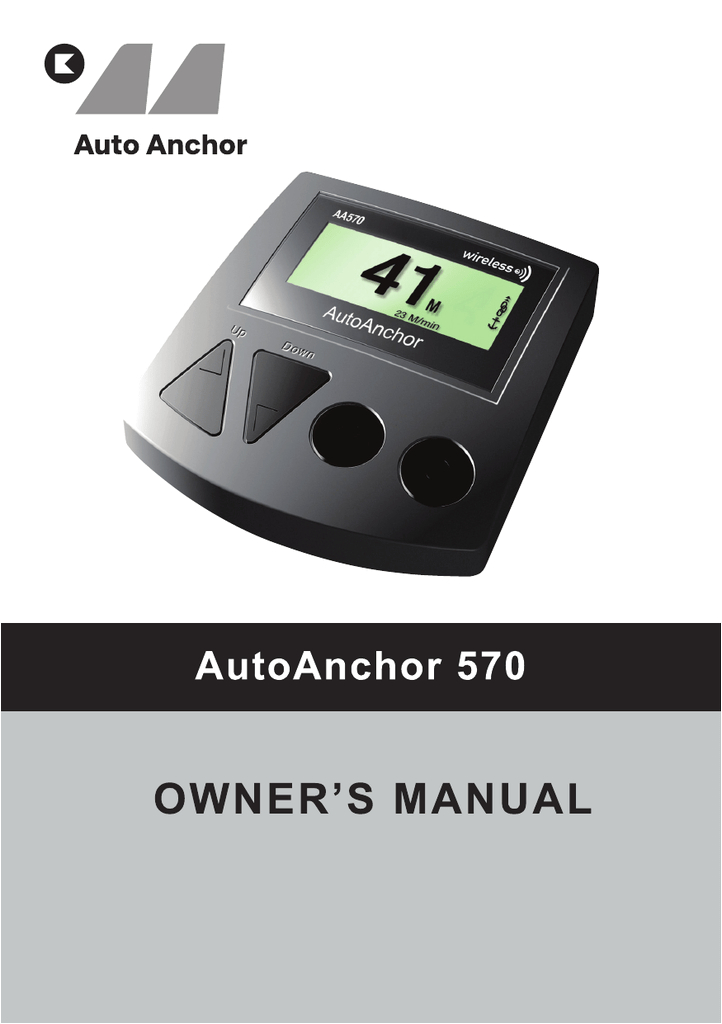 document 10001480 autoanchor 570 owner s manual