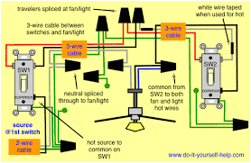 image result for how to wire a 3 way switch ceiling fan with light diagram