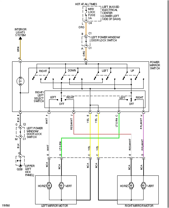 gm power window switch wiring diagram