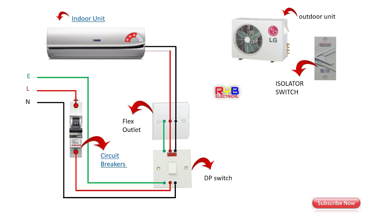 single phase split ac indoor outdoor wiring diagram ryb electrical diagram split ac diagram split unit