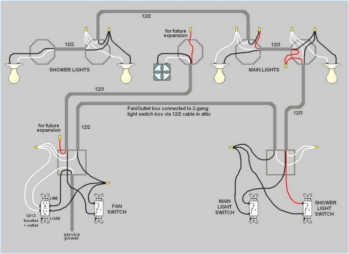 gfci wiring diagram inspirational 2 lights 2 switches diagram unique wiring a light fitting diagram 0d