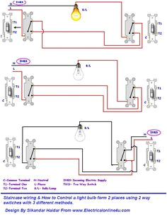 3 different method of staircase wiring with diagram and complete staircase circuit guide