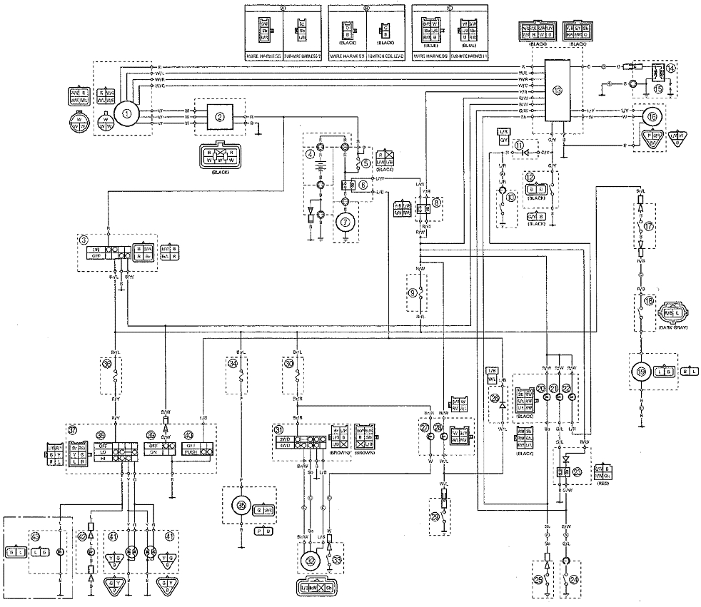kodiak yfm400fwa atv 4wd wiring diagrams weeks motorycle2000 yamaha yfm400 yfm400fwa kodiak wiring diagram