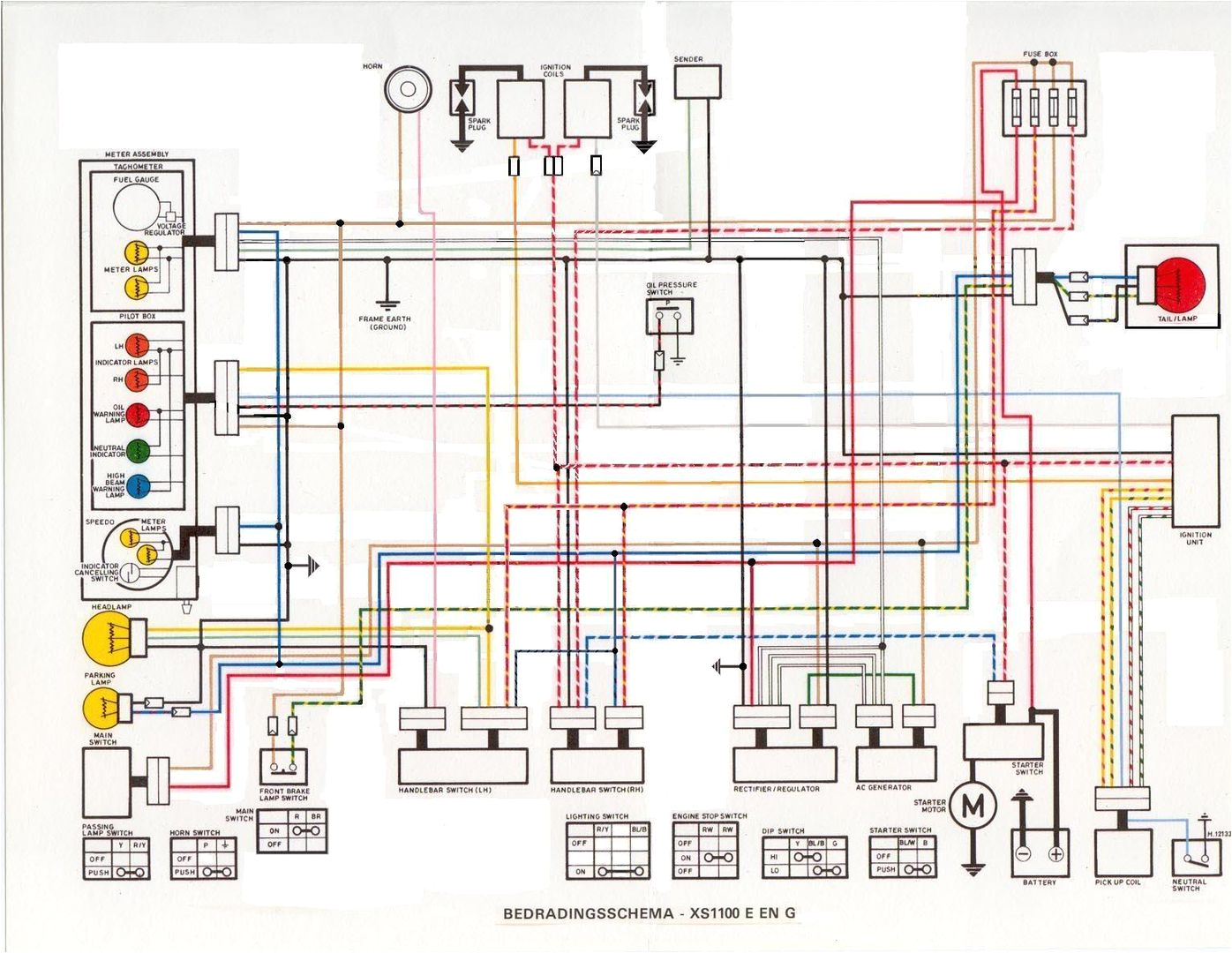 basic minimal wiring diagram yamaha 1100 wiring diagrams yamaha xs1100 wiring diagram