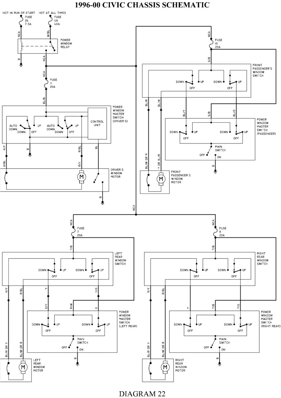 honda civic power window wiring diagrams wiring diagram blog renault megane window switch wiring diagram