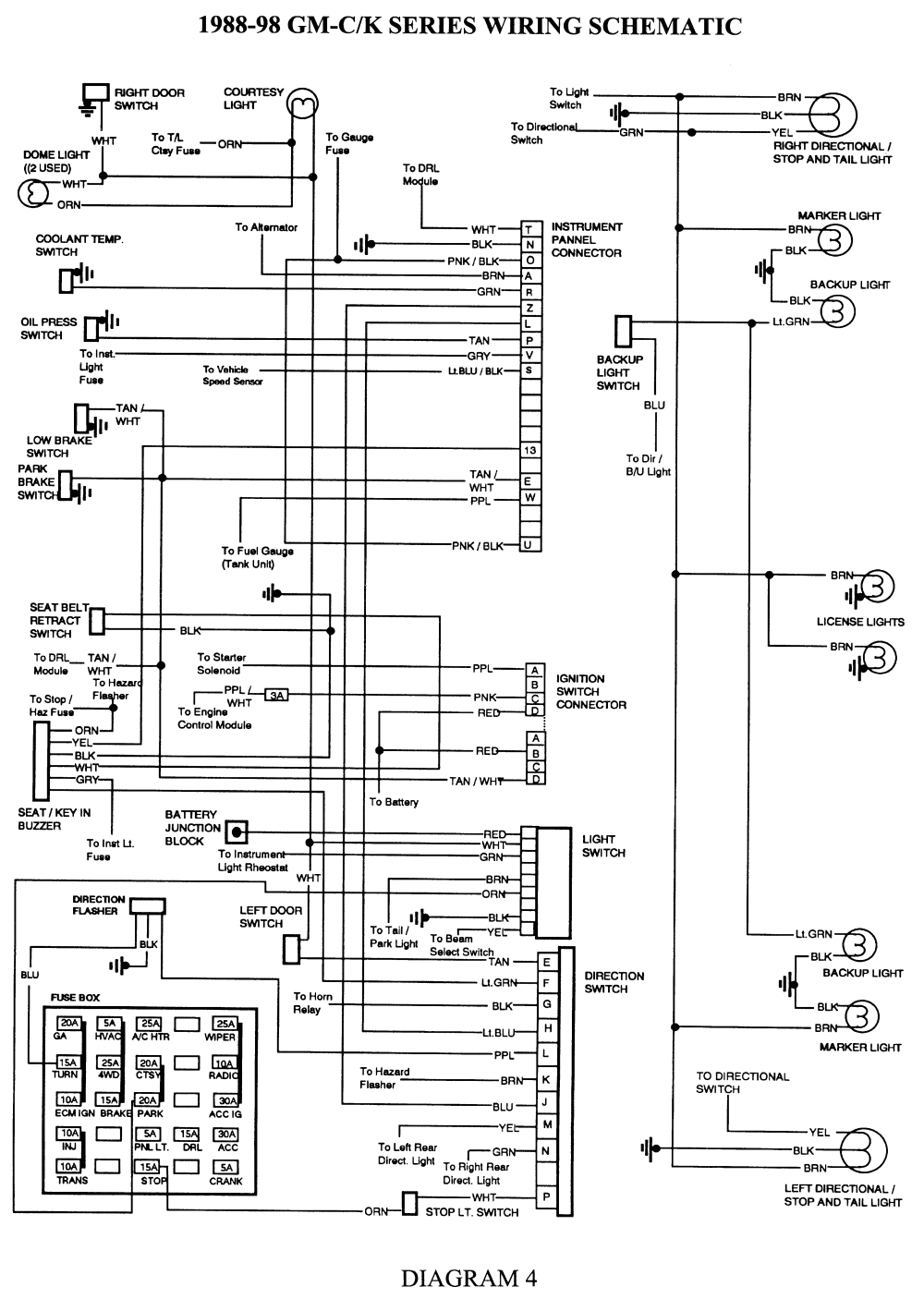 repair guides wiring diagrams wiring diagrams autozone com 1998 chevy silverado electrical diagram 1998 chevy k1500 wiring diagram