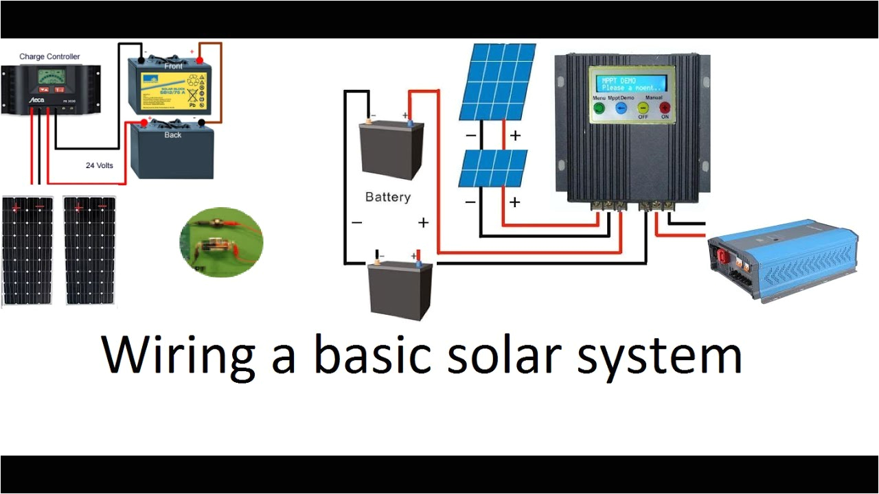 how to wire a 12 volt or a 24 volt solar system with a pwm or an mppt solar charge controller
