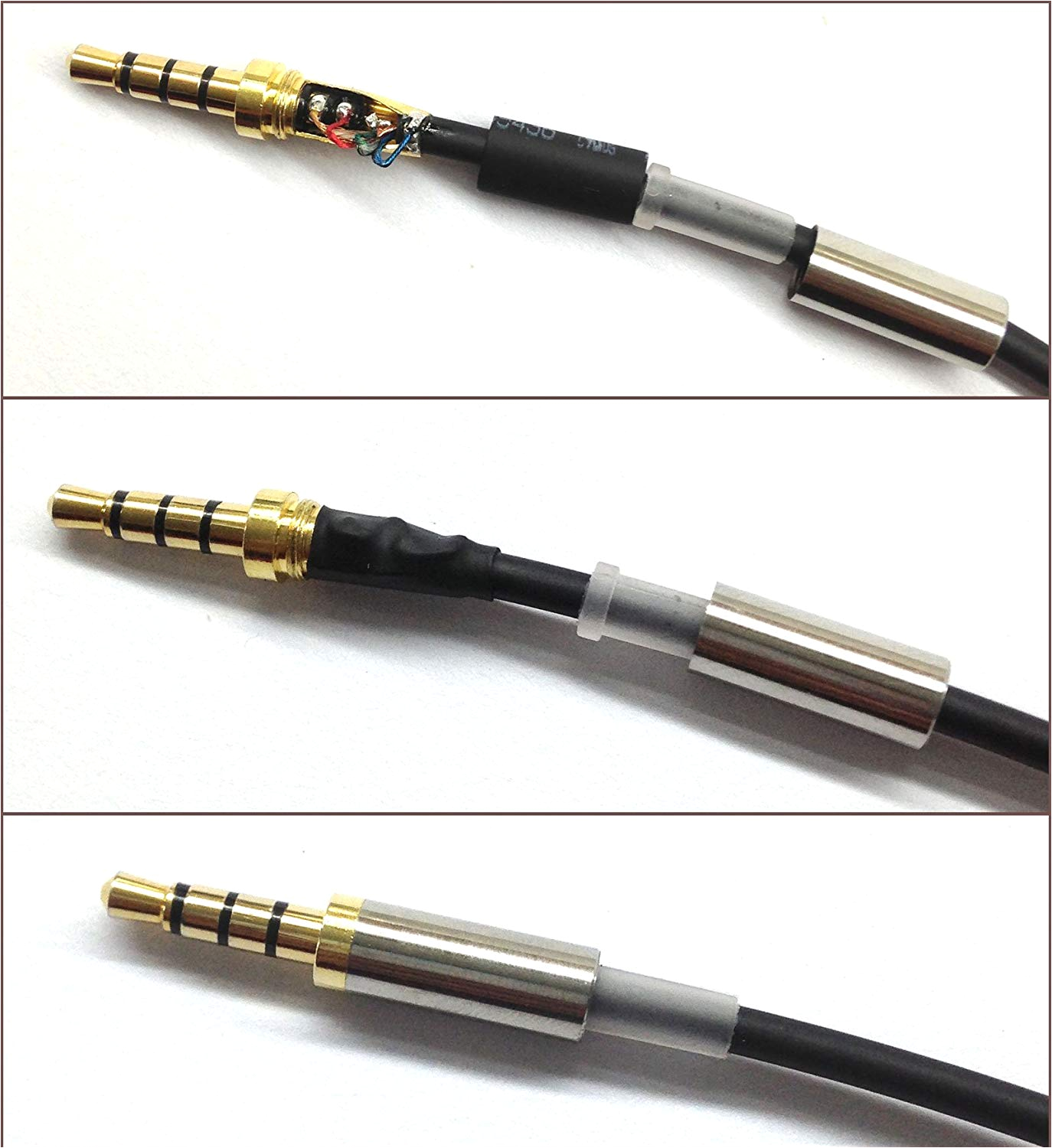 amazon com gold 4 pole 3 5mm male repair headphone jack plug metal audio soldering spring electronics