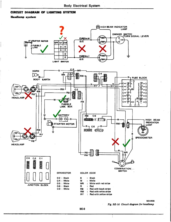280z wiring diagram head lights wiring diagram