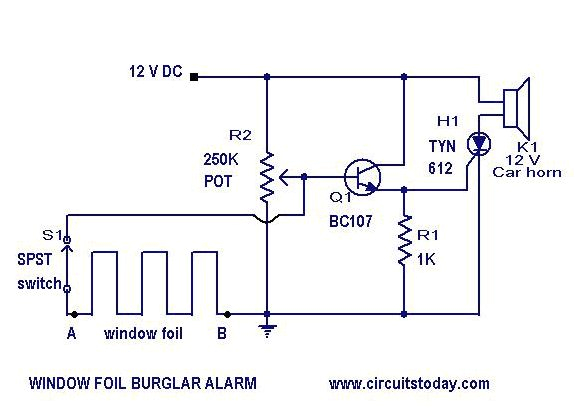 simple burglar alarm elektronika in 2019 wireless security simple alarm residential 5 sectors circuit diagram electronic