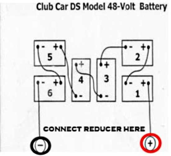 where to hook up 48v to 12v voltage reducer converter club car ds ez go voltage reducer diagram