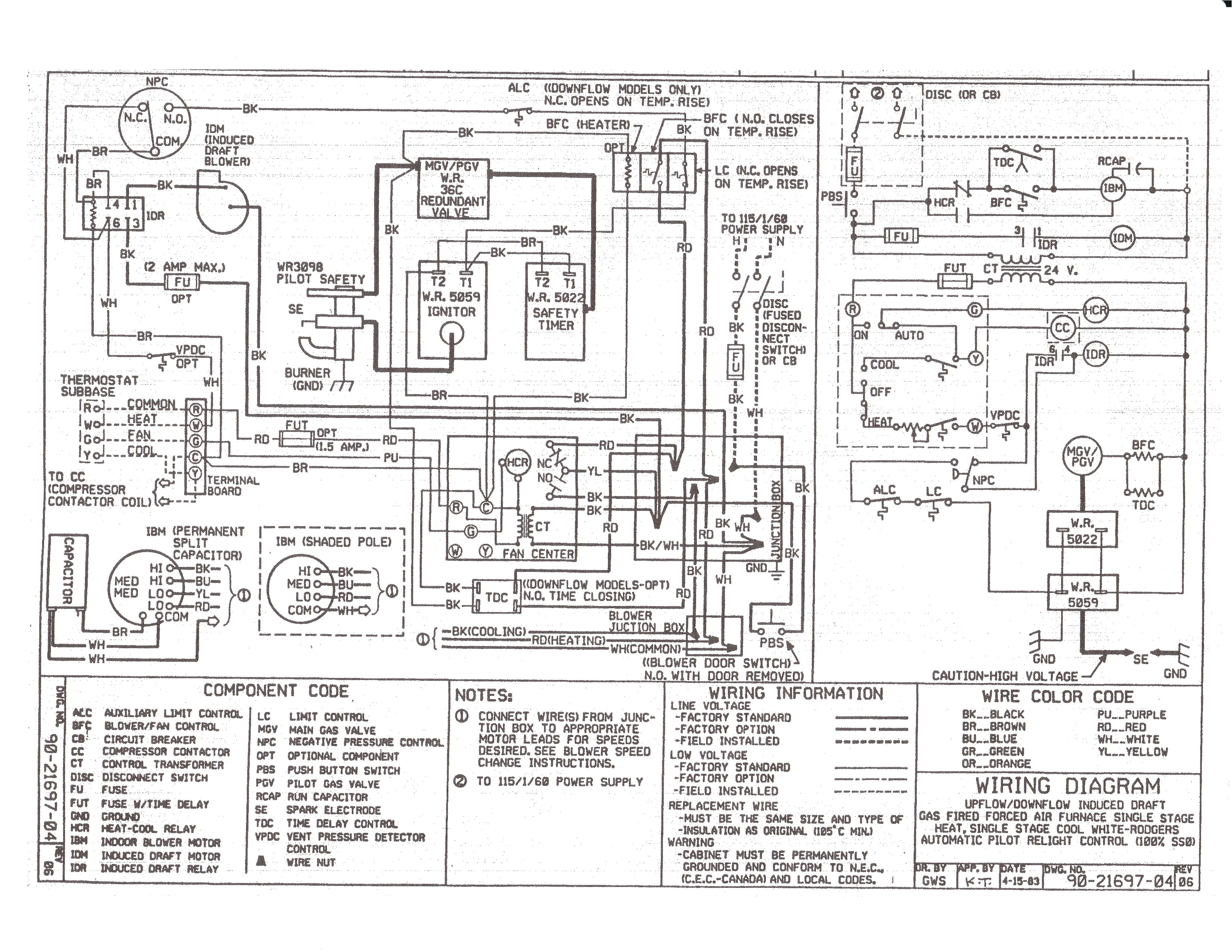 gas furnace wiring diagram download