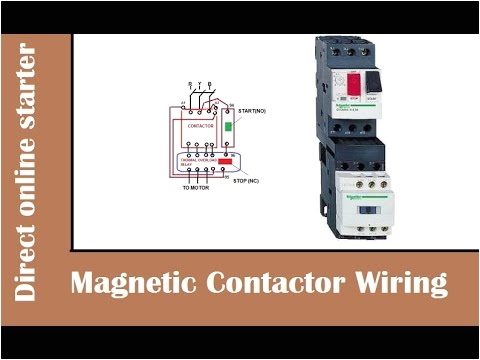 how to wire magnetic contactor overload relay dol stater wiring contactor relay circuit diagram contactor relay wiring