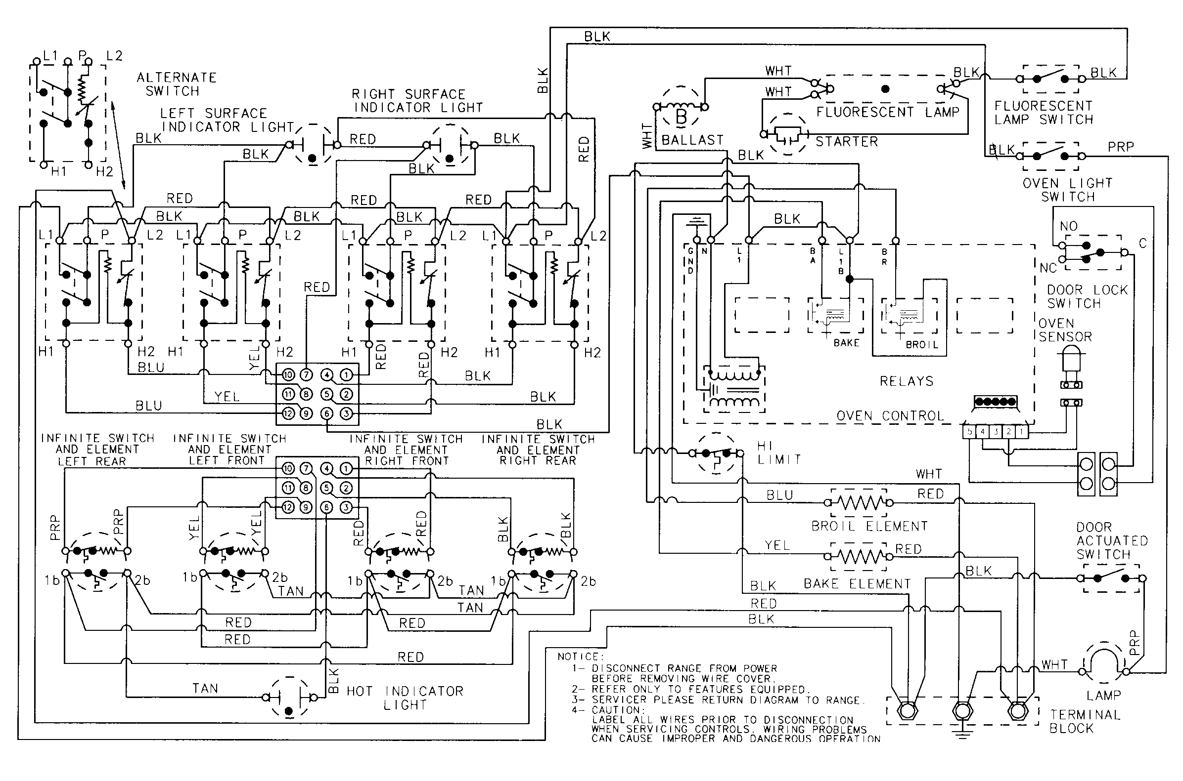 cre9600 range wiring information parts diagram control panel parts diagram