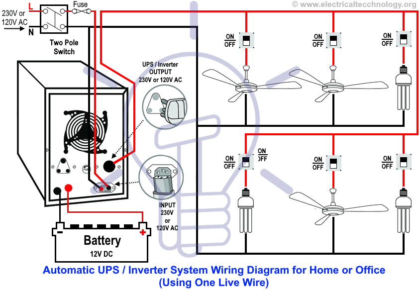 automatic ups inverter wiring connection diagram to the home daikin inverter wiring diagram automatic ups
