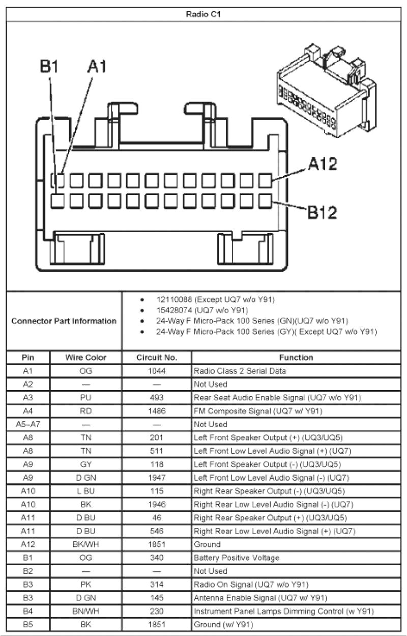 general motors stereo wiring diagram