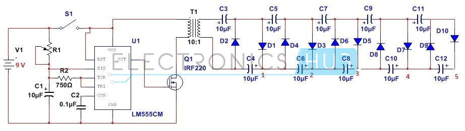 stun gun circuit diagram jpg