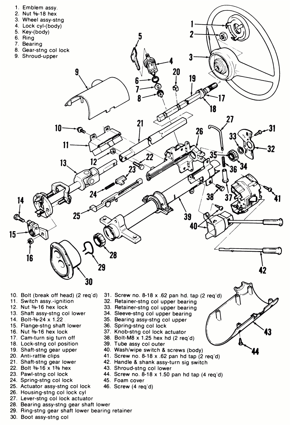 1985 chevy truck steering column diagram wiring diagram for 1989 ford f 250 steering column free download gif
