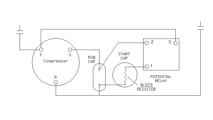 dual capacitor with hard start wiring schematic detailed a ac kit cost diagram for air conditioner compressor jpg