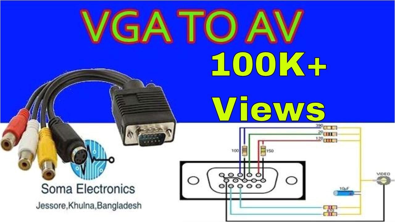 how to make vga to av rca hdmi youtube vga to rca cable circuit vga to rca cable schematic