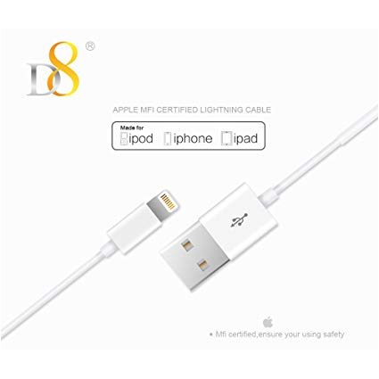 d8 psc 0326 apple mfi certified pvc iphone sync lightning data cable core od 2 8mm