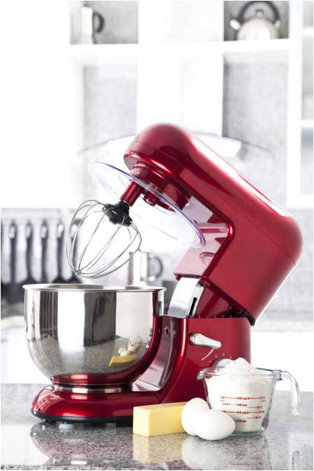 red electric stand mixer on kitchen counter top 184969917 58336d023df78c6f6ade58a2 jpg