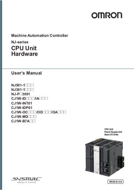 nj series cpu unit hardware users manual jpg