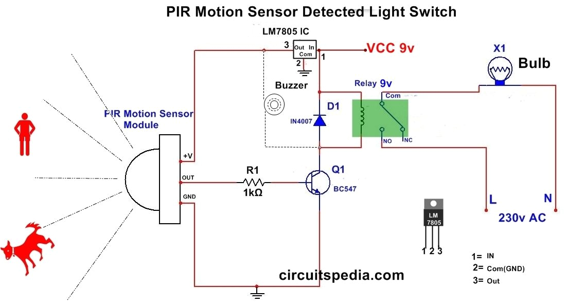 simple motion sensor alarm light circuit diagram wiring diagram show sensor circuit diagram pdf motion detector