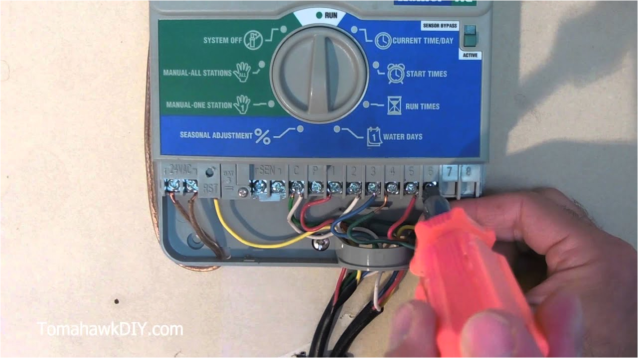 how to install wire a sprinkler controller