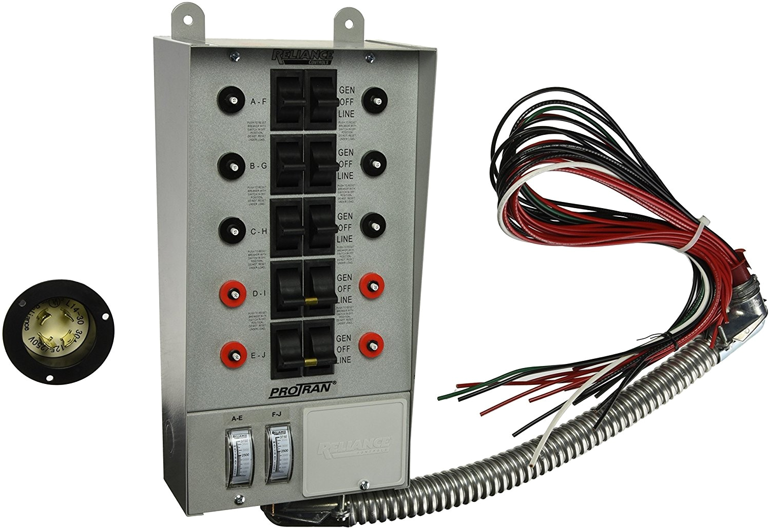 amazon com reliance controls corporation 30310a pro tran 30 amp throughout generator transfer switch wiring diagram