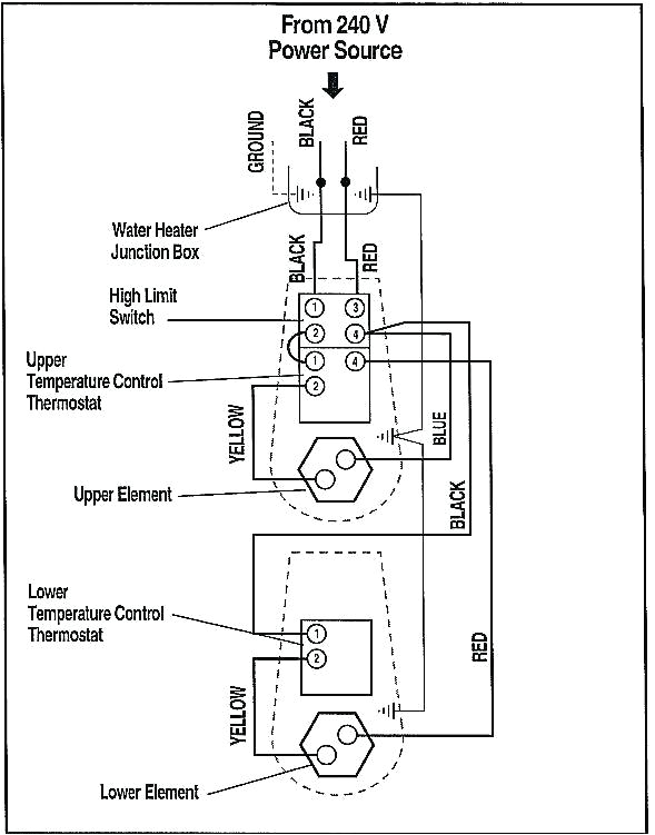 water heater heating element wiring diagram in