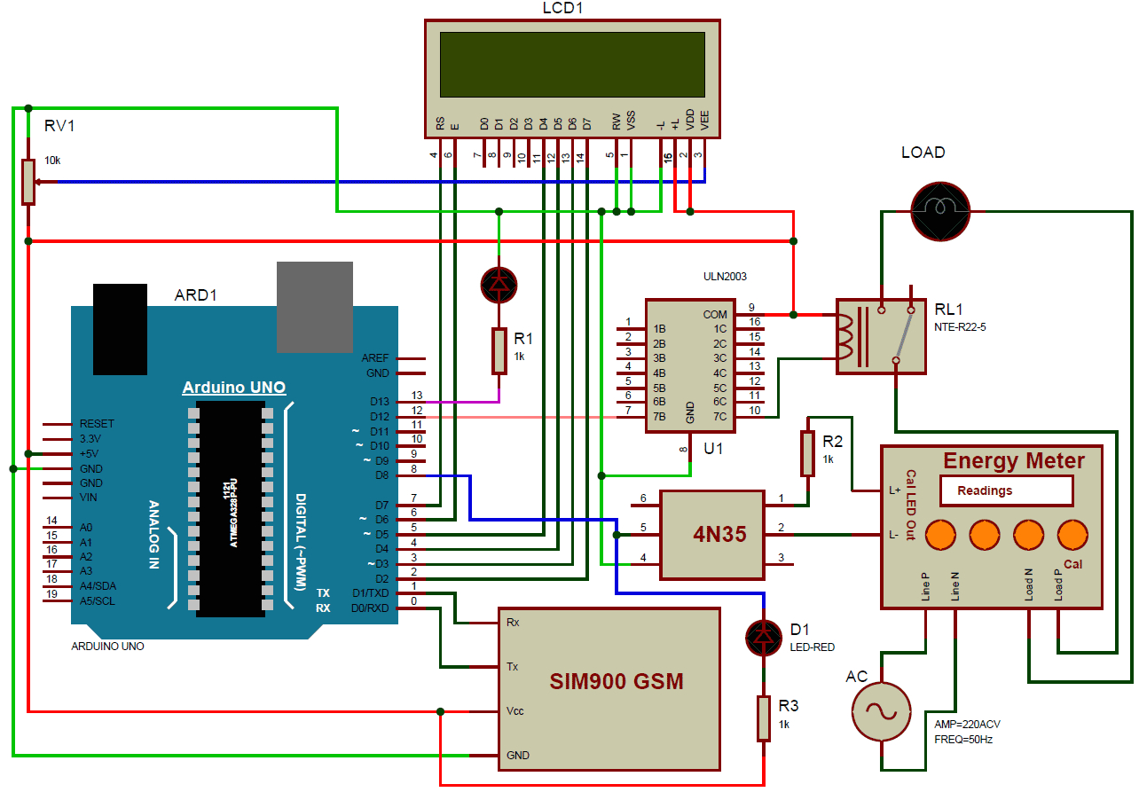 prepaid energy meter using gsm circuit diagram arduino in 2019 prepaid energy meter using gsm circuit
