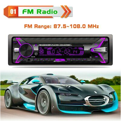 car radio detachable panel rds car mp3 player bluetooth 1 din fm aux usb stereo