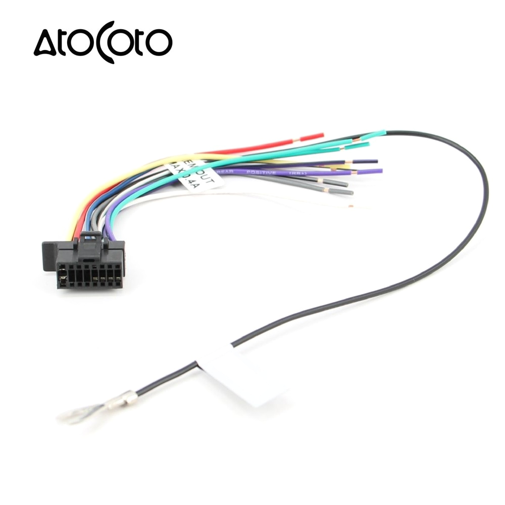 atocoto 16 pin plug wiring harness for sony wx gt90bt cdx gt710hd mex