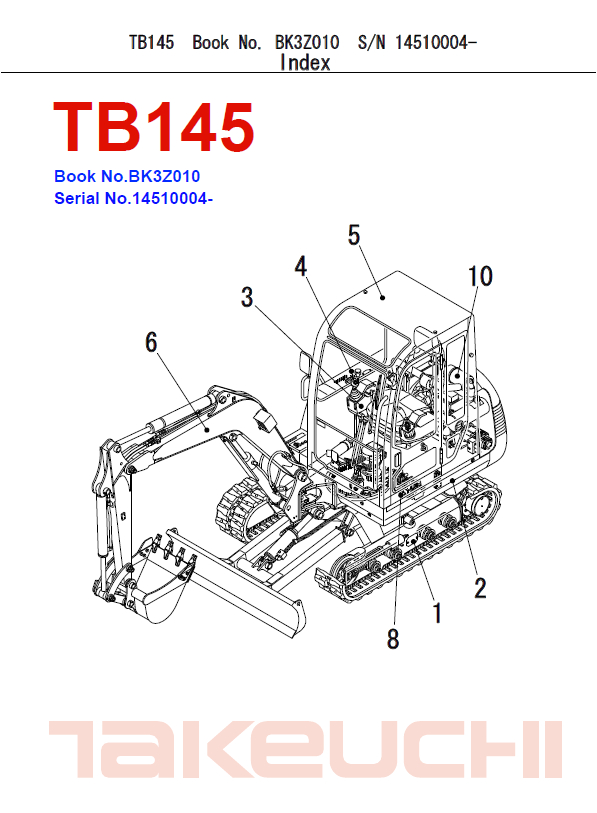 takeuchi tb145 excavator parts manual pdf png