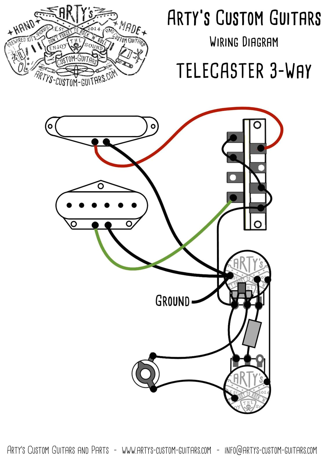 arty s custom guitars wiring diagram plan telecaster assembly harness tele