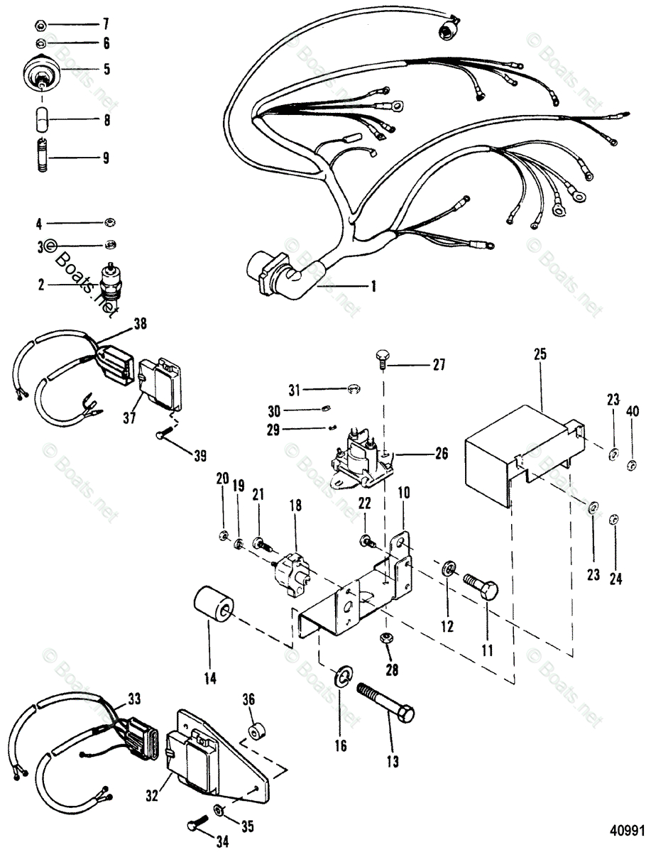 mercury mercruiser inboard parts by year mercury inboard engine oem parts diagram for wiring harness electrical components boats net