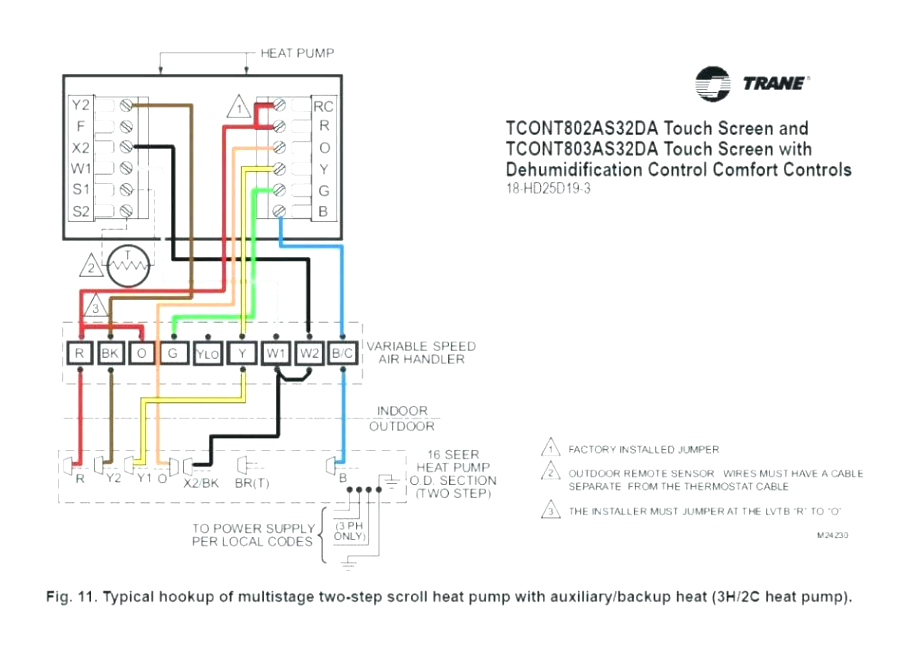 7 wire thermostat wiring diagram for trane wiring diagram center heat pump thermostat wiring diagram dans