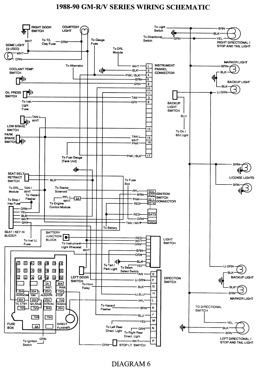 repair guides wiring diagrams wiring diagrams autozone com 88 98 gm truck wiring diagram