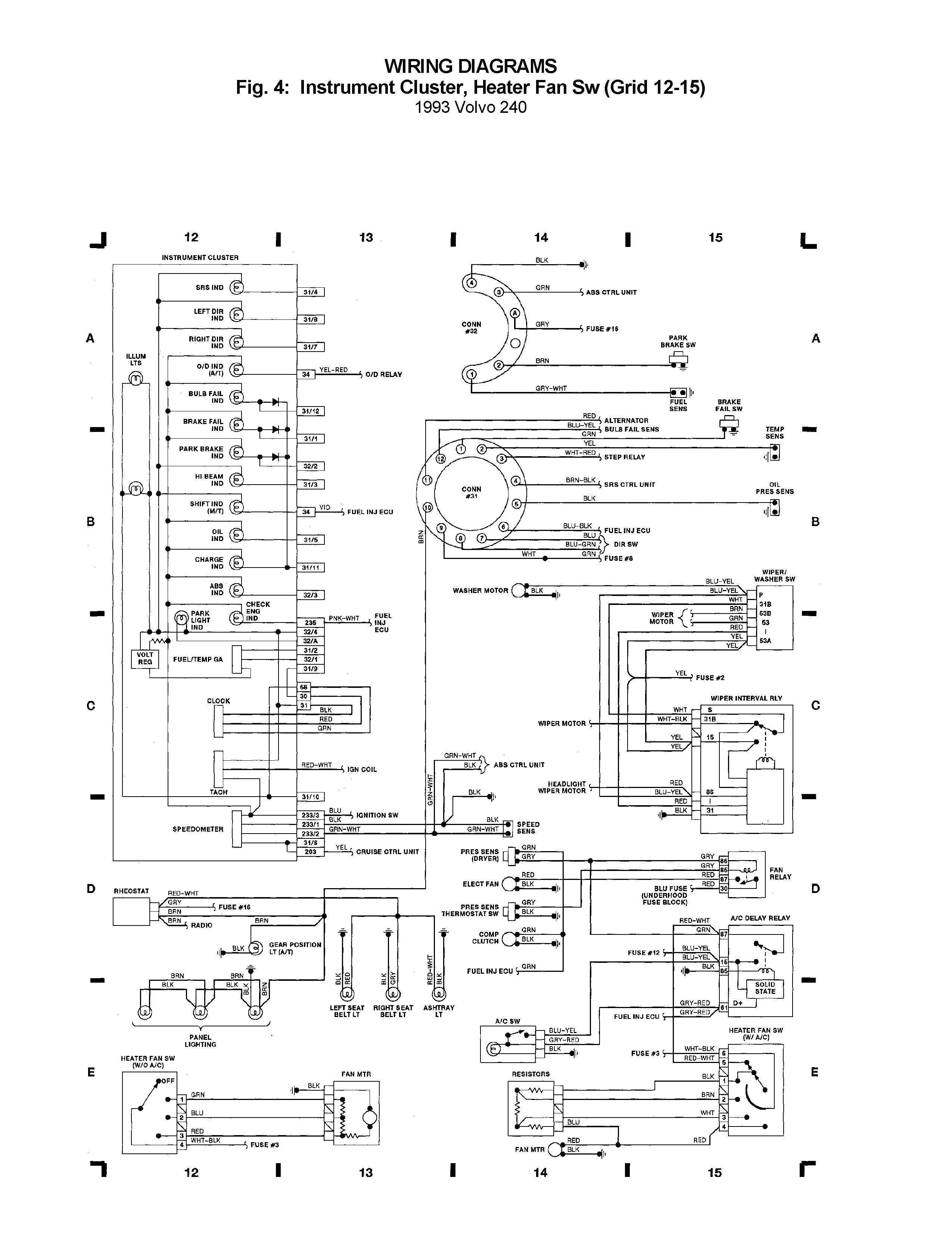 volvo 240 wiring diagram instrument cluster heater fan sw 1993 jpg