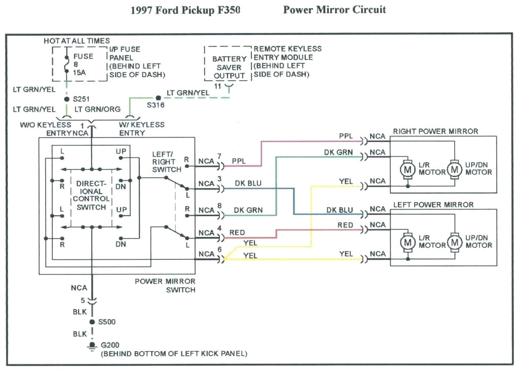 power mirror wiring diagram ford forum community of i found this maybe it will help says what does nca mean on a jpg