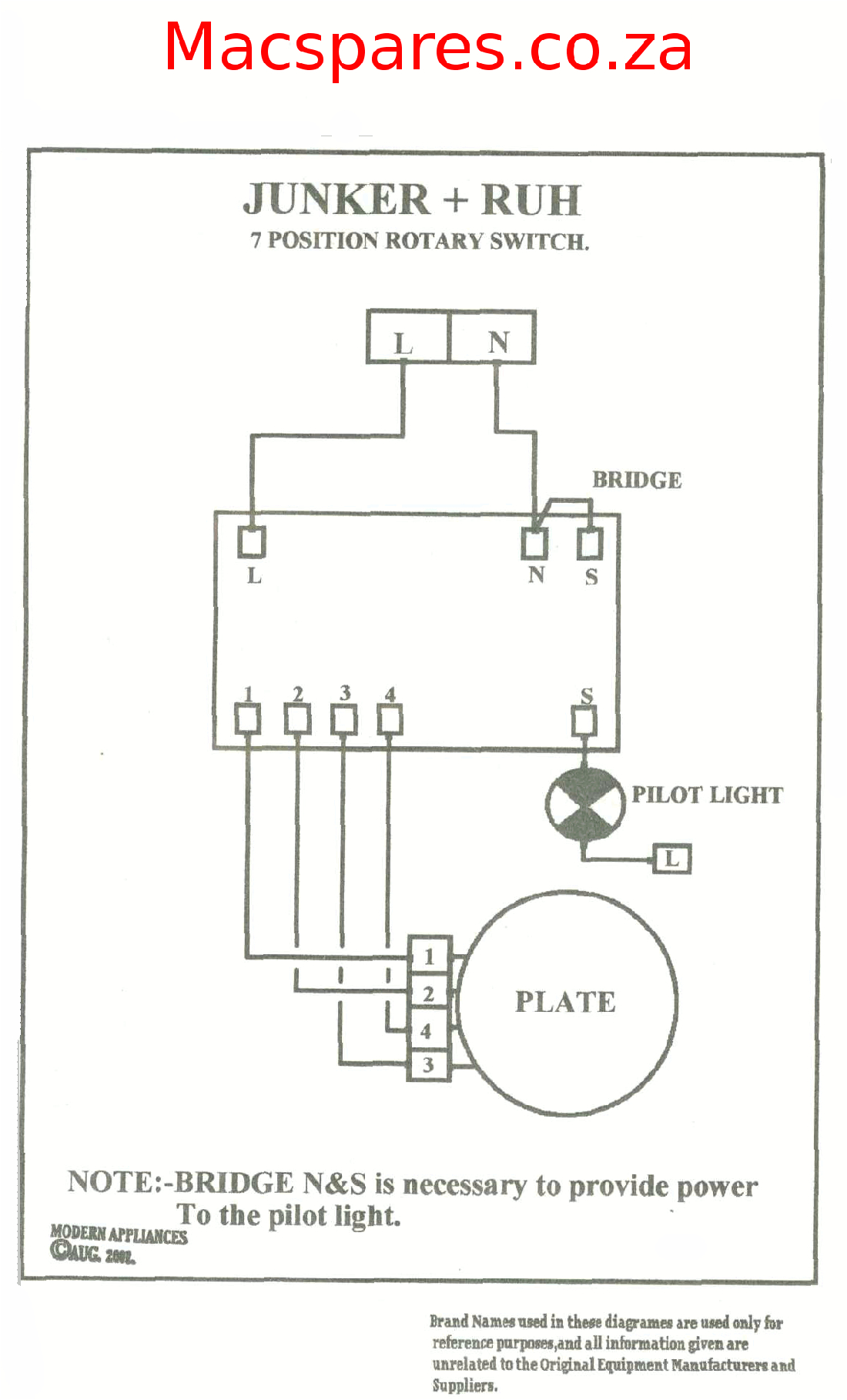 two plate hotplate connection a 71 th thermostat