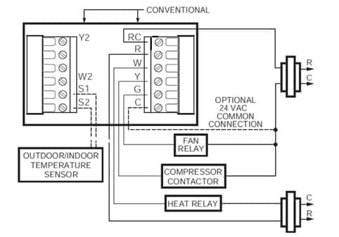 heat pump single stage thermostat wiring diagram jpg