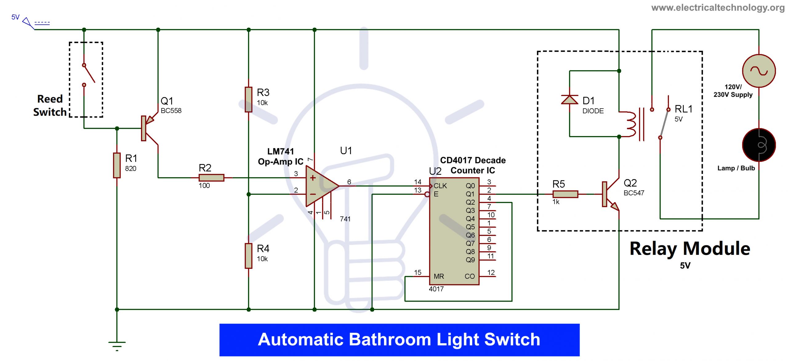 automatic bathroom light switch circuit diagram png