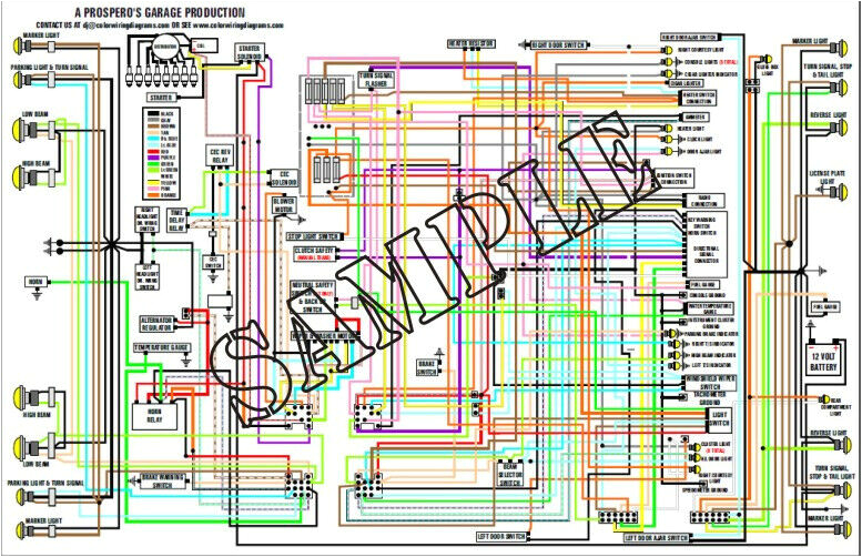color wiring diagram 11x17 for 1985 porsche 911 carrera turbo jpg