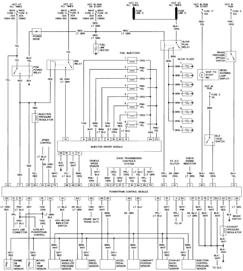 1997 ford F250 Wiring Diagram Diagram 97 ford F 350 Pcm Wiring Diagram Full Version Hd