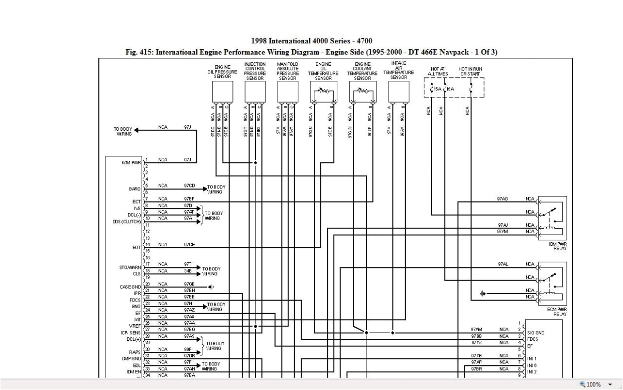 i need pin out for 7c7 ecm on dt7 engine in dt466 diagram not working image jpg