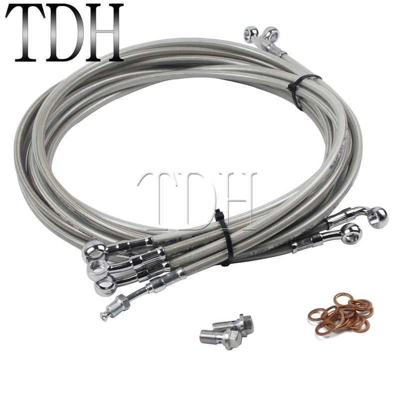 motorcycle chrome 10 12 handlebar cable brake clutch line wire abs for harley 14 17 touring jpg q50 jpg